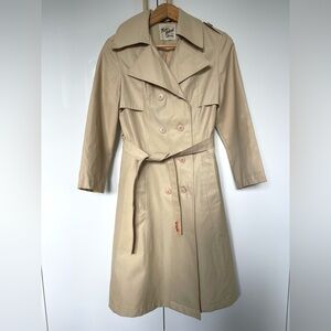 Misty Harbour by Niccolini Vintage Tan Trench Coat sz small